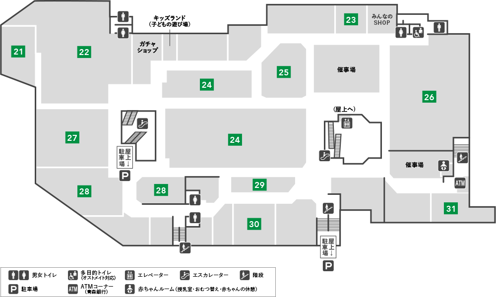 ラ・セラモール2階フロアガイド図